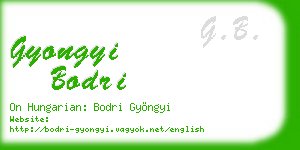 gyongyi bodri business card